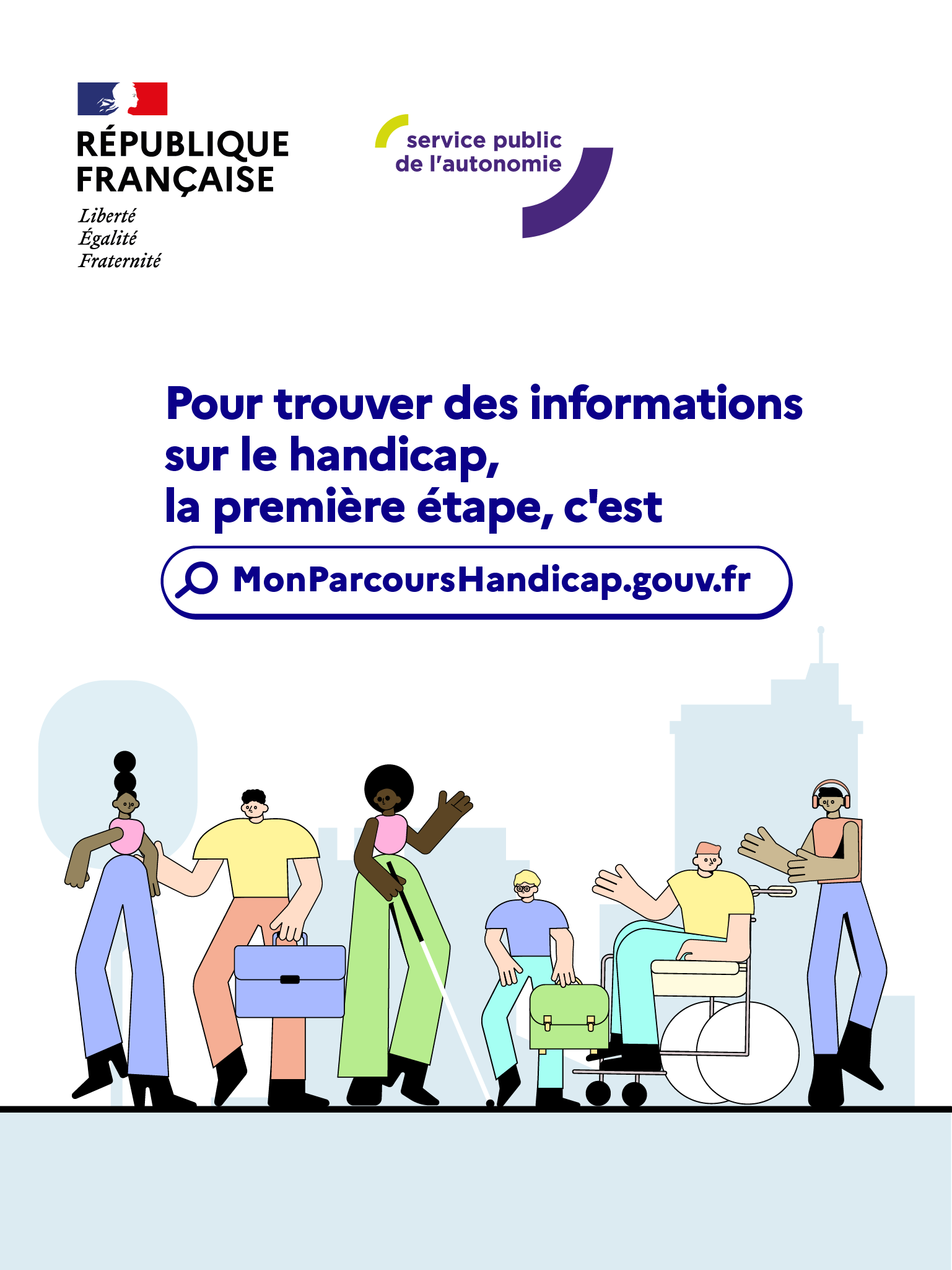 Visuel de la Campagne de communication : la première étape, c'est Mon Parcours Handicap.gouv.fr